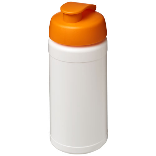 Bidon de sport Baseline personnalisable 500 ml Blanc / Orange